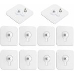 Vurahome - lot de 10 accroche tableau sans percer, transparent languette crochets adh�sives pour cadres ...