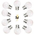 Lot de 10 ampoules b22 plastique 1w led blanc chaud g45 pour guirlande guinguette professionnelle