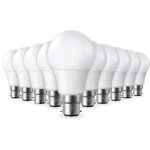 Lot de 10 ampoules led b22 11w eq 75w temp�rature de couleur: blanc chaud 2700k