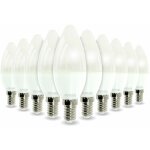 Lot de 10 ampoules led bougie e14 5. 5w equivalent 40w 470lm arum temp�rature de couleur: blanc neutre ...