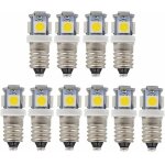 Lot de 10 ampoules led e10 9 v blanc froid 5 smd 0, 5 w (blanc froid, 9 v)