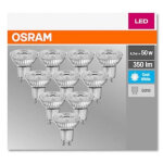 Lot de 10 ampoules led gu10 4, 3w 4000k 350lm 36� osram