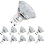 Lot de 10 ampoules led, gu10 - 5w �quivalent 60w, blanc froid 6000k 120� larges faisceaux, ampoules led ...