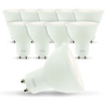 Arum lighting - lot de 10 ampoules led gu10 7w eq 60w temp�rature de couleur: blanc neutre 4000k
