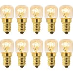 Lot de 10 ampoule � sel 25w e14 t22, incandescence blanc chaud 2700k, 160lm, ac 230v, ampoule four 25w ...