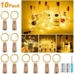 Lot de 10 bouteilles de 25 led 2, 5 m de lumière blanche chaude, bouteille, guirlandes lumineuses led ... Lot de 10 bouteilles de 25 led 2, 5 m de lumière blanche chaude, bouteille, guirlandes lumineuses led ...