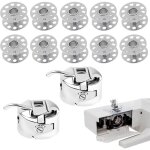 Lot de 10 cannettes de machine � coudre en m�tal + 2 bo�te � cannette pour machines toyota, brother janome, ...