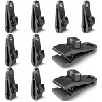 Lot de 10 clips de fermeture pour rideaux, bches, clips pour fixation de bches, pour tentes, camping, ...