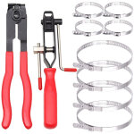 Lot de 10 colliers de serrage pour colliers de serrage : ensemble de colliers de serrage, 2 pinces de ...