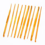 Lot de 10 crochets � double extr�mit� aiguilles � crochet dor�es pour chandail aiguilles � tricoter kit ...