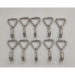 Lot de 10 crochets en spirale, crochets tendeurs en acier inoxydable, crochets �lastiques, crochets tendeurs ...