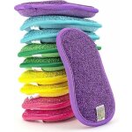 Lot de 10 �ponges microfibres lavables et r�utilisables ? �ponge vaisselle et cuisine ? �cologique ? ...