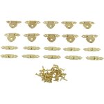 Lot de 10 fermoirs avec 40 vis en fer pour bo�te � bijoux, bo�te en bois, cadenas, petits moraillon en ...