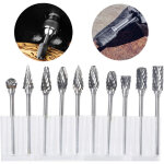 Lot de 10 fraises rotatives en carbure de tungst�ne avec t�te de meulage pour outils rotatifs dremel, ...