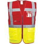 Gilet executive paris couleur : jaune / rouge taille l portwest