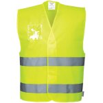 Gilet hv avec porte - badge double entr�e jaune l / xl