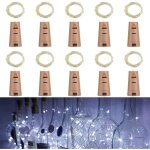 Lot de 10 led bouteille guirlande li�ge lampes, 2m 20 led lampes de bouteille, argent� fil guirlandes ...