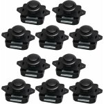Norcks - lot de 10 loquets  bouton poussoir - sans cls pour camping - car, maison, tiroir, armoire ...