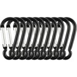 Lot de 10 mousquetons en aluminium avec mousqueton pour porte - cl�s paracord activit�s de plein air ...