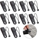 Lot de 10 pinces multifonctionnelles pour b�ches, fixations pour tentes et b�ches avec cordon �lastique ...