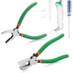 Lot de 10 pinces � verre robustes avec embouts en caoutchouc suppl�mentaires - outil de coupe professionnel ...