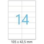 Lot de 10 planches a4 de 14 �tiquettes autocollantes 10, 5 x 4, 25 cm - sp�ciales adresse
