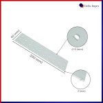 Lot de 10 plaques d?assemblage plates 60 x 200 mm ? galvanis� ? fixation m�tal perfor�e ? connecteurs ...