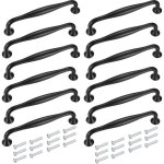 Lot de 10 poignee de meuble cuisine distance de trous 96mm poign�es de porte d'armoire avec vis