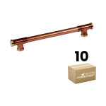 Arcanaute - lot de 10 poignées de meuble cuivre 'industriel té' - entraxe 128 mm - Ø12 Arcanaute - lot de 10 poignées de meuble cuivre 'industriel té' - entraxe 128 mm - Ø12