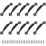 Lot de 10 poign�es de meuble r�tro, style rustique, en alliage de zinc, pour cuisine, porte de grange, ...