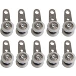 Lot de 10 roulettes pour baie vitr�e ou porte coulissante ? m�tal et plastique ? 4, 5 x 1, 9 cm