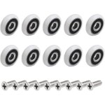 Lot de 10 roulettes de rechange pour porte de douche (19 mm)