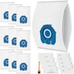 Lot de 10 sacs d'aspirateur 3d compatibles avec les sacs d'aspirateur miele pour complete c3 & c2, classic ...
