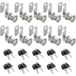 Lot de 10 serrures bo�te aux lettres 30mm serrure armoire metallique, barillet boite aux lettres en alliage ...