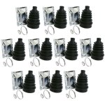 Jbm - lot 10 soufflets de cardan universels pour auto + colliers et graisse