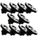 Lot de 10 spot led ar111 gu10 10w blanc chaud, 3000k, noir