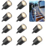 Lot de 10 spot led encastrable ext�rieur, ip67 �tanche, 32mm, spots � encastrer(10 led blanc chaud 2800k) ...