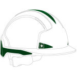 Lot de 10 - stickers r�flectifs cr2 � poser soi - m�me pour casque evolite cr2 vert