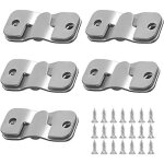 Lot de 10 supports encastr�s en acier inoxydable pour t�tes de lit et miroirs muraux. supports de fixation ...