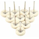 Lot de 10 tampons de polissage pour perceuse, feutre de laine 25 mm pour meuleuse, meule de polissage, ...
