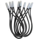 Linxor - lot de 10 tendeurs sandows cabiclic avec embout basculant - gris