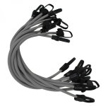 Lot de 10 tendeurs sandows scuriss et norms - gris linxor