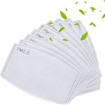 Lot de 100 filtres � charbon actif pm 2, 5 pour adulte, filtre facial anti - bu�e rempla�able