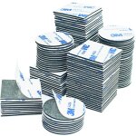 Lot de 100 pastilles adh�sives double face, carr�s noirs et ronds extra forts, autocollants en mousse, ...