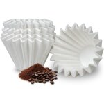 Lot de 100 petits filtres � caf� jetables pour 1 � 2 tasses, compatibles avec kalita wave dripper s�rie ...