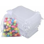 Lot de 100 sachets en organza blanc, 7 x 9 cm, pochette cadeau en organza, pochette � bijoux, sachets ...