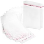 Lot de 100 sachets transparents en cellophane plastique avec fermeture adh�sive 8 x 12 cm - ahlsen
