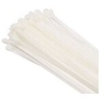 Lot de 100 serre - c�bles, blanc / naturel, 200 mm x 3, 6 mm, qualit� sup�rieure colliers de serrage ...