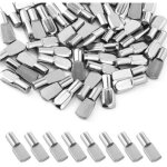 Lot de 100 taquets d'�tag�re pour chevilles de meubles, support d'�tag�re en m�tal nickel� - sollbry