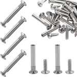 Lot de 100 vis nickel�es m4 - 41 � 50 mm (50 vis pour meubles, 50 vis � douille) - connecteur de corps ...